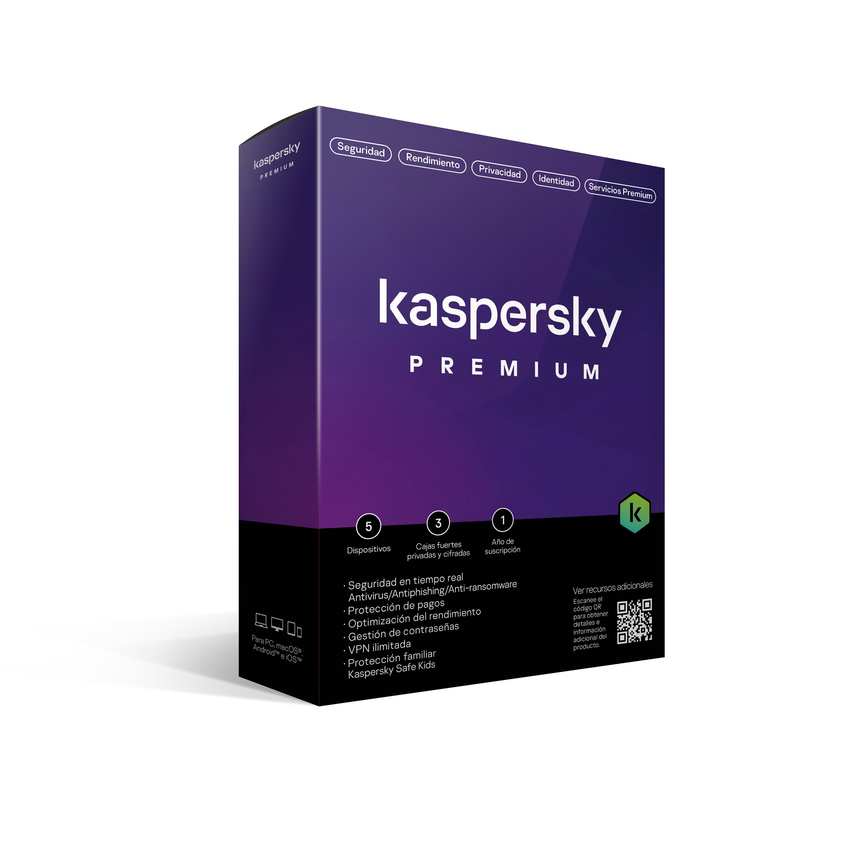 Kaspersky Premium 5 Dispositivos 1 Año (Total Security) - Kaspersky Premium 5 Dispositivos 1 Año (Total Security) -